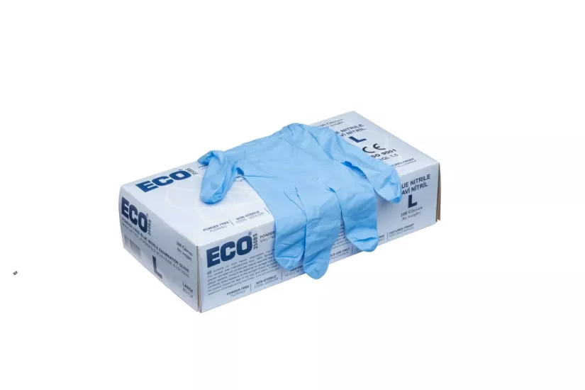 ECO Mavi Nitril Muayene Eldiveni Large (L) 100’lü Paket