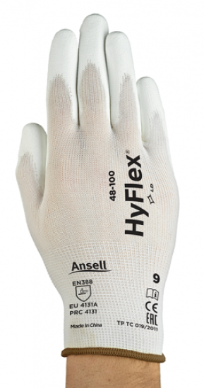 Ansell HyFlex 48-100 Beyaz PU Montaj Eldiveni No: 6