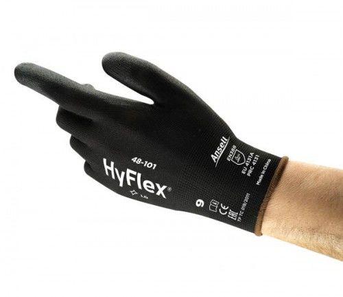Ansell HyFlex 48-101 Siyah PU Montaj Eldiveni No: 9