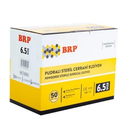 BRP Pudralı Steril Cerrahi Eldiven No: 6,5 50 Çift