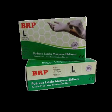 BRP Pudrasız Lateks Muayene Eldiveni Large (L) 100’lü Paket