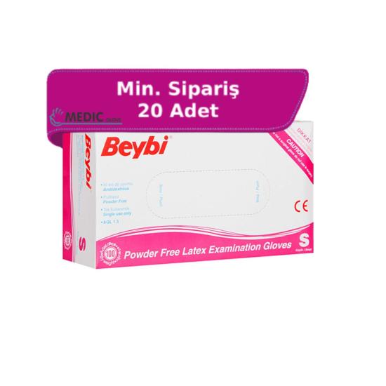 Beybi Pudrasız Lateks Muayene Eldiveni Small (S) 100’lü Paket