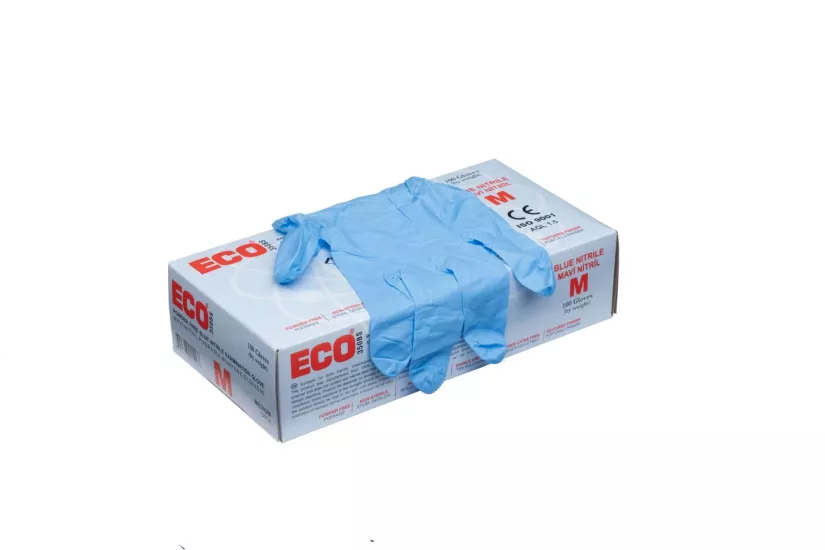 ECO Mavi Nitril Muayene Eldiveni Medium (M) 100’lü Paket