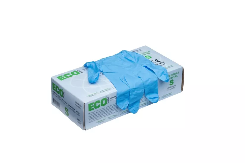 ECO Mavi Nitril Muayene Eldiveni Small (S) 100’lü Paket