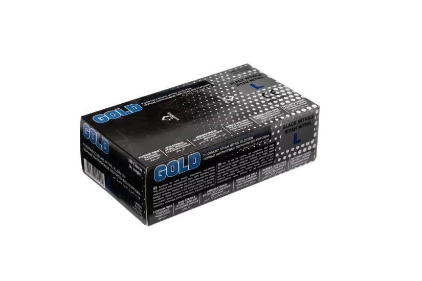 ECO Gold Siyah Nitril Muayene Eldiveni Large (L) 100’lü Paket