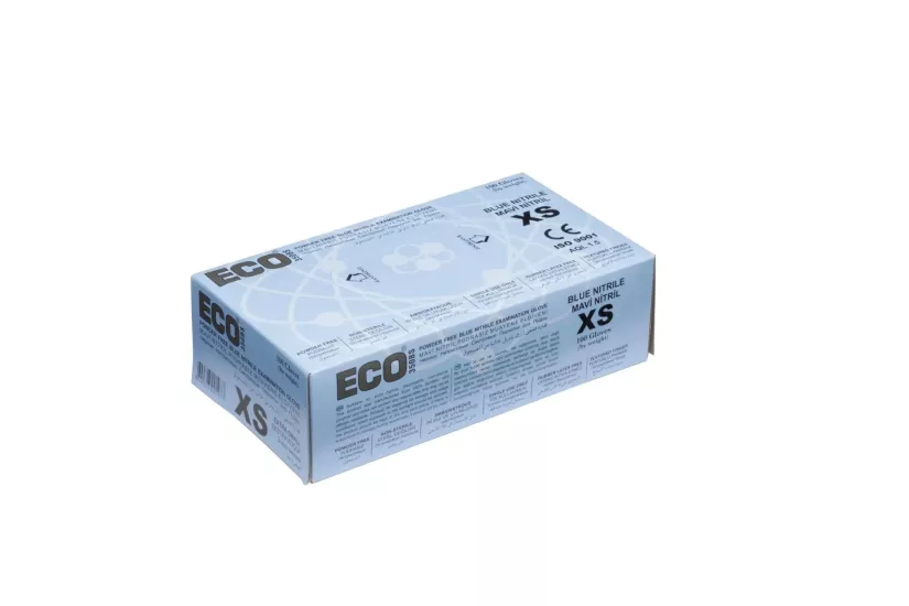 ECO Mavi Nitril Muayene Eldiveni X-Small (XS) 100’lü Paket