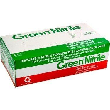 Green Mavi Nitril Muayene Eldiveni Large (L) 100’lü Paket