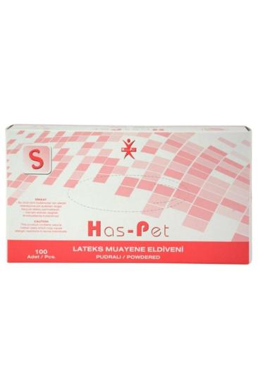 Has-Pet Pudralı Lateks Muayene Eldiveni Small (S) 100’lü Paket