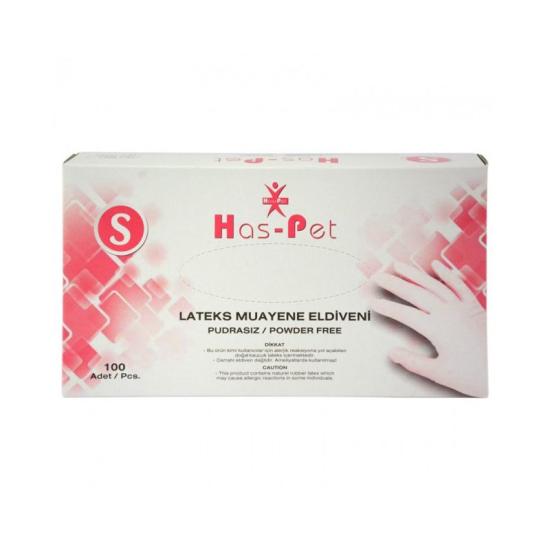 Has-Pet Pudrasız Lateks Eldiven Large (L) 100’lü Paket
