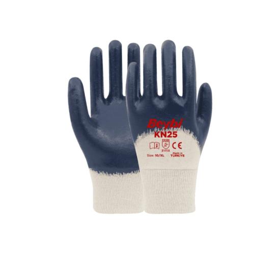 Beybi KN25 Emniyet Konçlu Nitril Eldiven