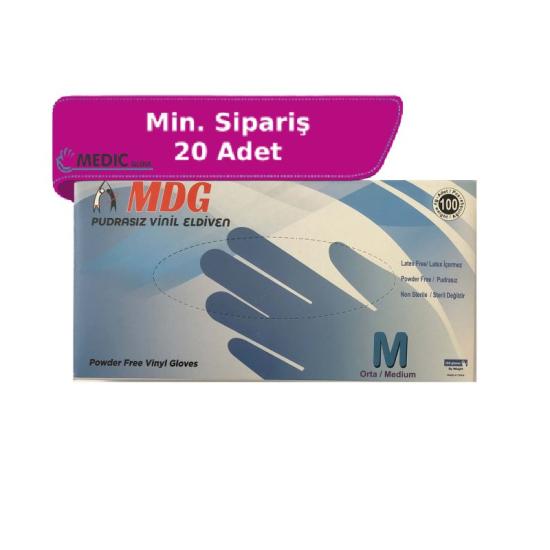 MDG Şeffaf Vinil Eldiven Medium (M) 100’lü Paket