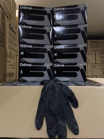 Odima Siyah Nitril Muayene Eldiveni Large (L) 100’lü Paket