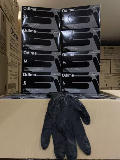 Odima Siyah Nitril Muayene Eldiveni Medium (M) 100’lü Paket