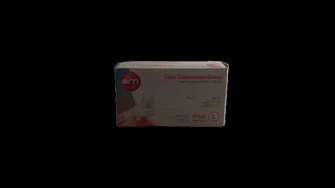 OM Pudrasız Lateks Muayene Eldiveni Large (L) 100’lü Paket