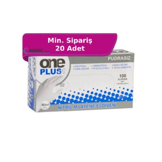 OnePlus Mavi Nitril Muayene Eldiveni X-Small (XS) 100’lü Paket