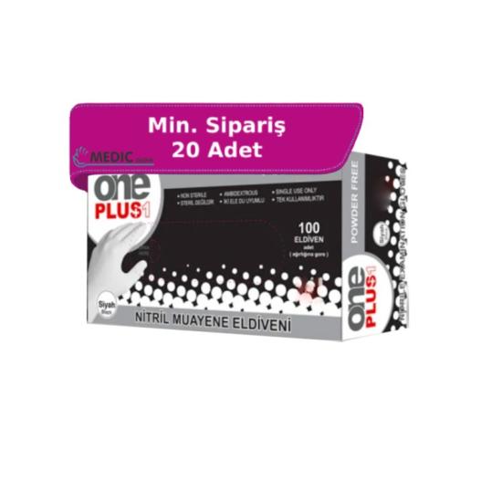 OnePlus Siyah Nitril Muayene Eldiveni Medium (M) 100’lü Paket