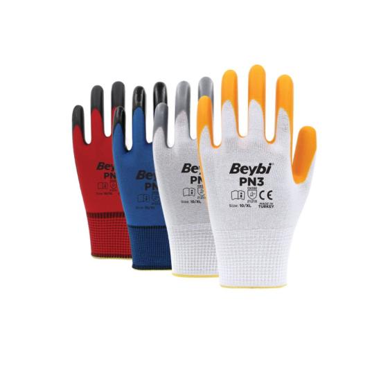 Beybi PN3 Nitril Kaplı Polyester İş Eldiveni