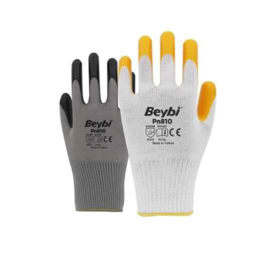 Beybi PN810 Nitril Kaplı Polyester İş Eldiveni