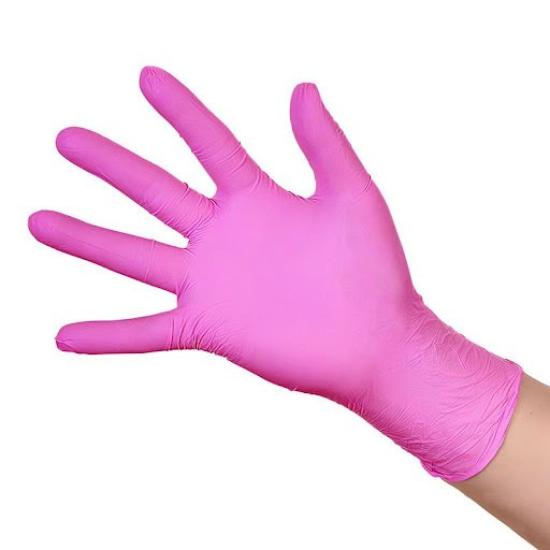 Proteksa Pembe Nitril Eldiven 50’li Paket
