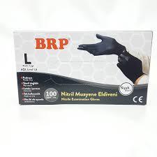 BRP Siyah Nitril Muayene Eldiveni Large (L) 100’lü Paket