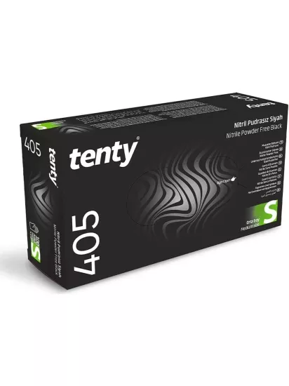 Tenty 405 Siyah Nitril Muayene Eldiveni Small (S) 100’lü Paket