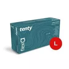 Tenty Flex A Pudrasız Lateks Muayene Eldiveni Large (L) 100’lü Paket