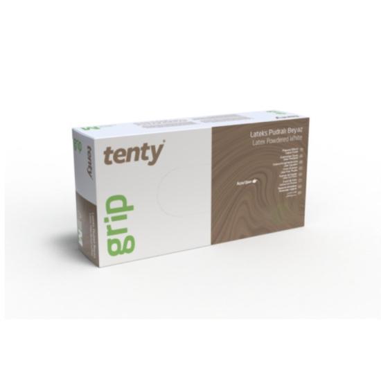 Tenty Grip A Pudralı Lateks Eldiven Large (L) 100’lü Paket