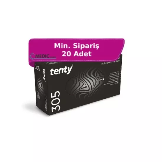 Tenty 305 Siyah Nitril Muayene Eldiveni X-Large (XL) 100’lü Paket