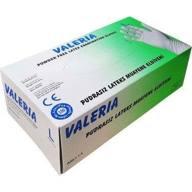 Valeria Pudrasız Lateks Muayene Eldiveni Large (L) 100’lü Paket