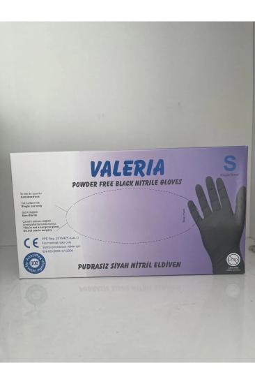 Valeria Siyah Nitril Muayene Eldiveni Medium (M) 100’lü Paket